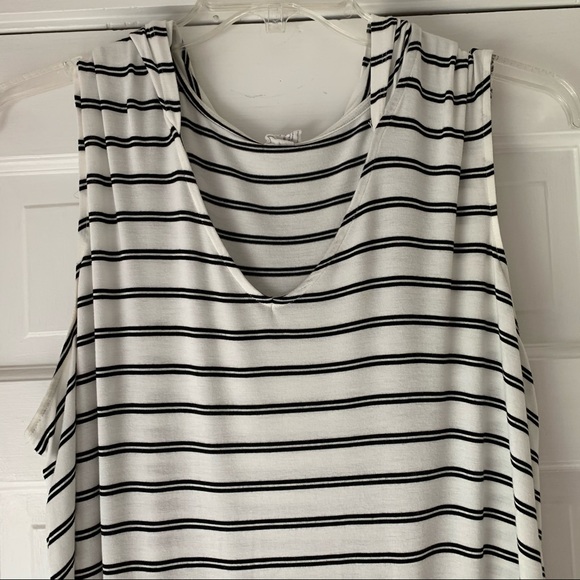 Lane Bryant Black and White Striped Tunic - Picture 4 of 4